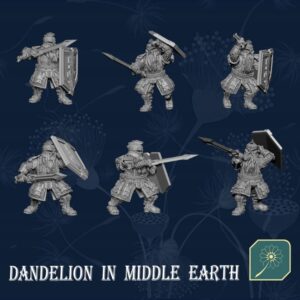 Dwarfs Warriors Swordmen x 6 - DIME - Minifaktura