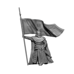 High Men Provincial Lord with Banner - Medbury Miniatures