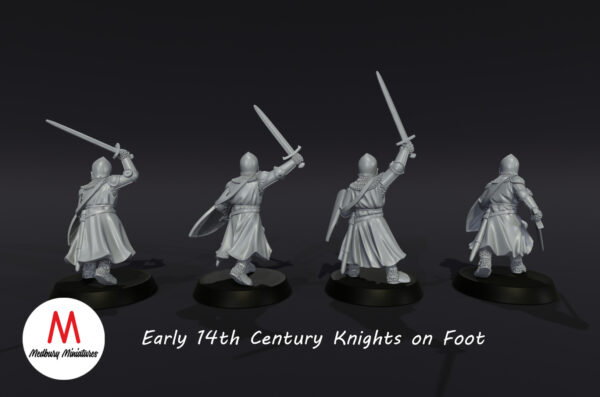 2f745aa64c1b779190f20a5f430c4a6b.jpg 14th Century knights on foot (early) - XIVw. Piesi Rycerze - Zestaw x4