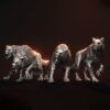 Direwolves x5 - Minifaktura - Druk 3D