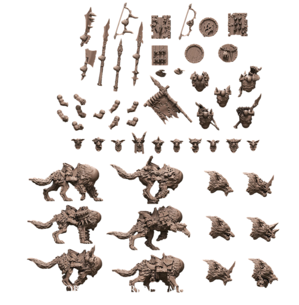 Goblin Wolfriders Różne Wzory