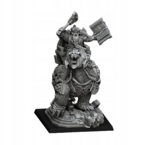 Dwarf King on Bear - DL Miniatures - Druk 3D