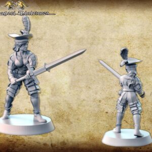 Landsknecht woman - Magori Miniatures - Druk 3D
