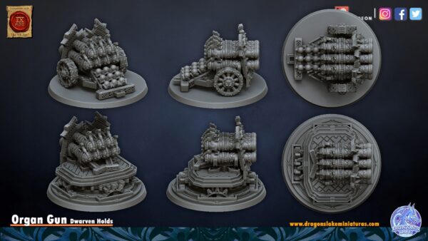 Organ Gun - DLM - Dwarven Holds - Druk 3D