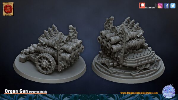 Organ Gun - DLM - Dwarven Holds - Druk 3D