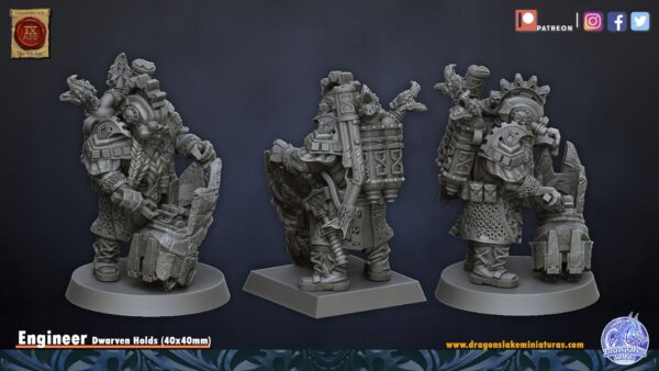 Engineer Diorama - DLM - Dwarven Holds - Druk 3D