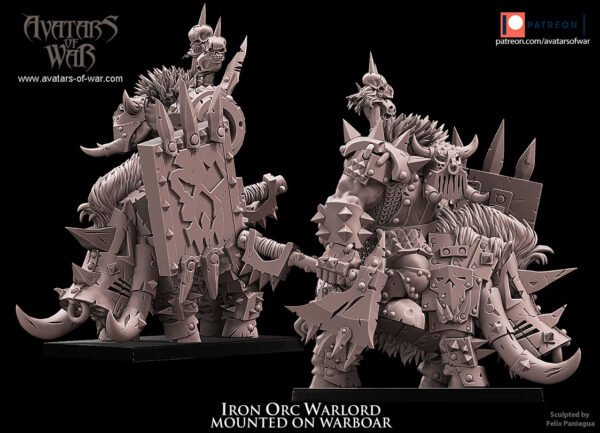 Iron Orc Warlord on Warboar - x1