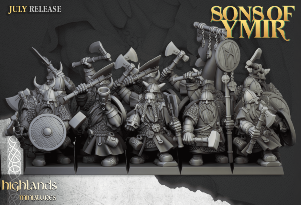 Dwarfs Warriors - Krasnoludzcy Wojownicy 20x - Topór/Tarcza