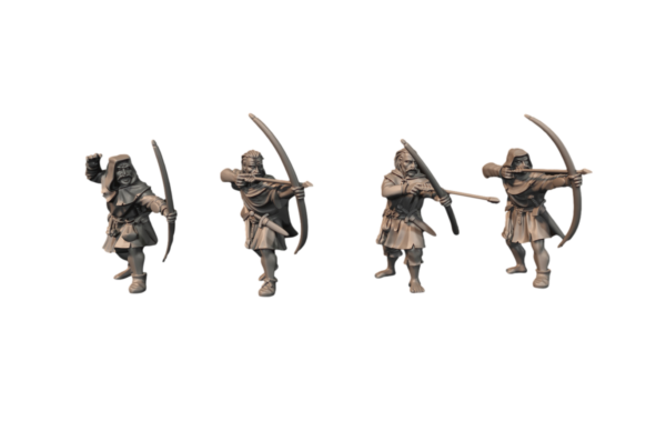 13th Century Unarmoured Whelsh Archers - 4 Pozy