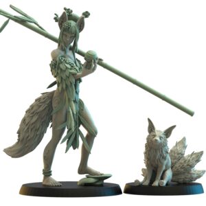 Hanako, Kitsune Druid And Baby Kyubi -Lost Kingdom