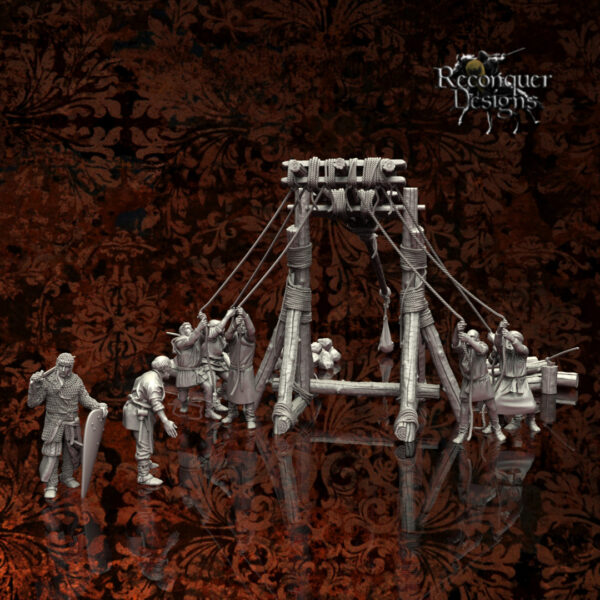 379736512e256c31beaad47758eff552.jpg Traction Trebuchet with 12th Century Crew - Trebusz z Obsługą