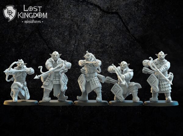 Mongobbo Bowmen on foot - Lost Kingdom -Druk 3D