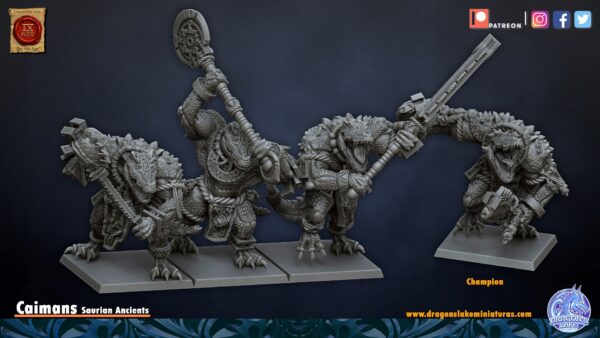 Caiman Hero - DL Miniatures - Druk 3D