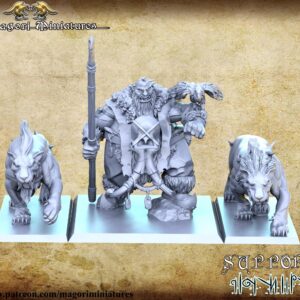 Ogre hunter and Sabertooth - Magori Miniatures