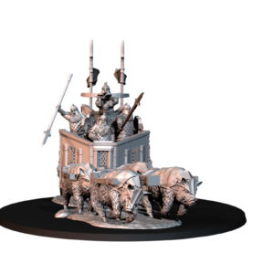 Silver Goat Dwarves Chariot - x1