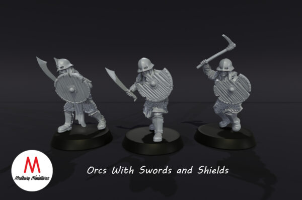 Orc Warriors with Sword and Shield - Pojedyńcze Modele