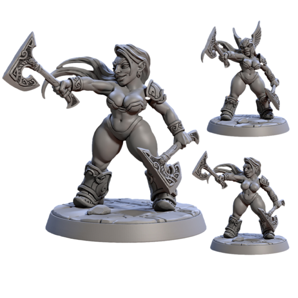 Runa the Warrior Pinup Dressed