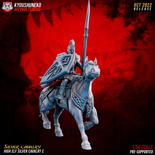 High Elf Silver Cavalry - Kyoushenko Miniatures