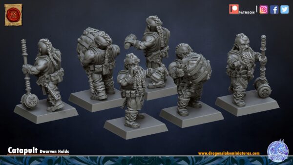 Dwarven Catapult - DL Miniatures - Druk 3D