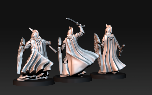 Bloody elves with sword and shield - 6 Póz