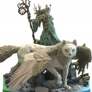 Saori Ancient Druid with Nekokuro - Druk 3D