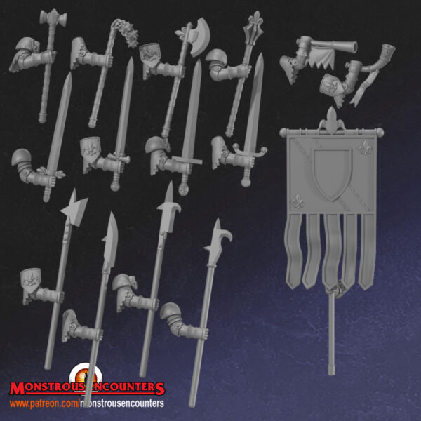 Breton Foot Knights Unit (Modularne Pozy) - Monstrous Encounters