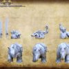 Ogre Rhino Riders x3 - Magori Miniatures - Druk 3D