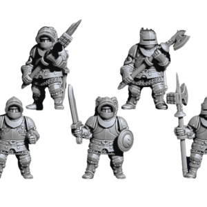 Medium Armored Infantry with Polearms (Pollaxe) - 10x