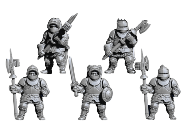 Medium Armored Infantry with Polearms (Pollaxe) - 10x