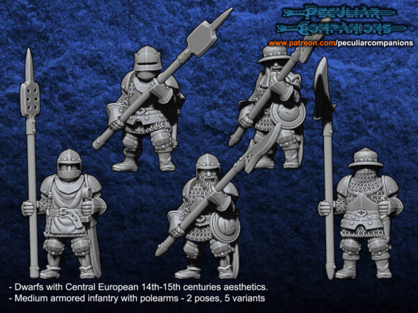 Medium Armored Infantry with Polearms - 1x
