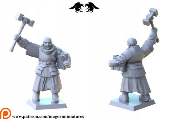 Warrior Priest Pack - Magori Miniatures - Druk 3D