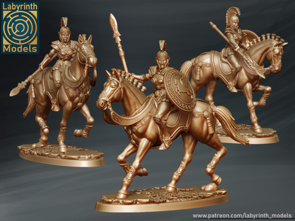 Daughters of Athena Cavalry with Sword or Spear 3 - Labyrinth Models