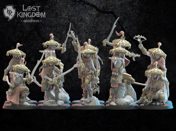 Dark Elves - Akkorokamui, Corsairs x5 - Druk 3D
