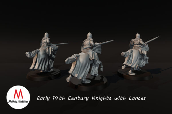 412f001741e92fe6e68ea569e6f07ed7.jpg Early 14th Century Knights with Lances - Rycerze na Koniach 3 Pozy