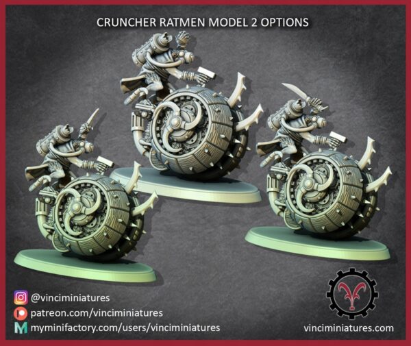 4205d55fb36bea97596c39c25614e682.jpg Cruncher Ratmen Set 2 - Vinciminiatures - Druk 3D