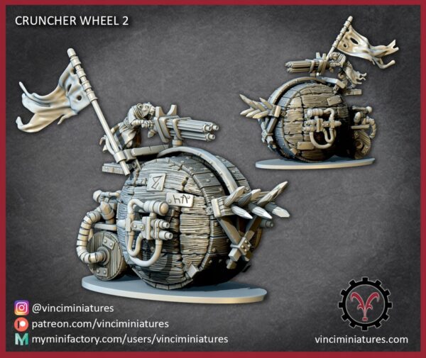 Cruncher Wheel #2 - Vinciminiatures - Druk 3D