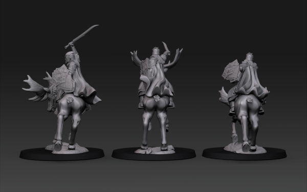 Armoured Wood Elves on Elk - Elfy na Łosiach