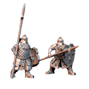 Silver Goat Dwarves Spearmen on Foot - 1szt. 6 póz