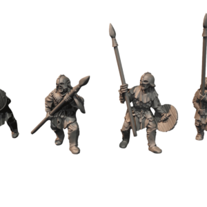 Orc Rabble With Spear and Shield - x4