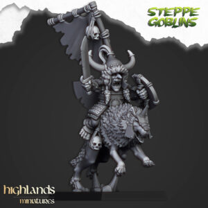 Mounted Steppe Goblin Khan on Wolf - x1