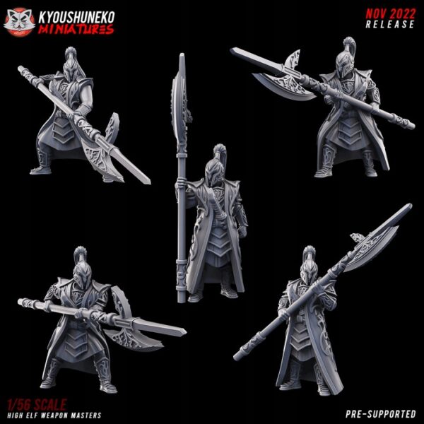 High Elf Weapon Masters x5 - Kyoushenko Miniatures