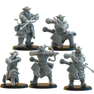 Mongobbo Bowmen on foot - Lost Kingdom -Druk 3D