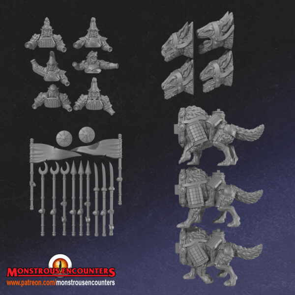 Hobgoblins Riding Worgs - Monstrous Encounters