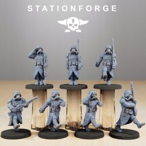 Grimguard Marching Poses - Station Forge - Druk 3D