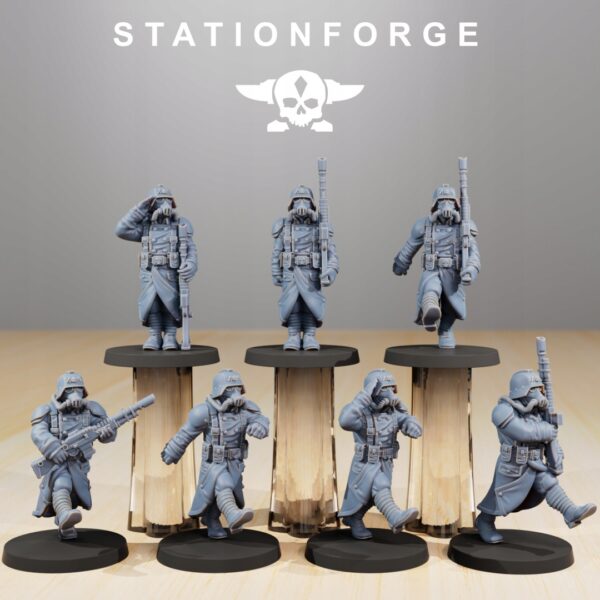 Grimguard Marching Poses - Station Forge - Druk 3D