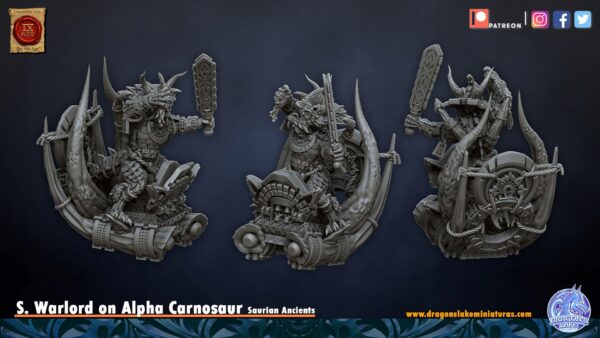 48f948b8498111a0073785134542a3a8.jpg Saurian Warlord on Alpha Carnosaur - DL Miniatures