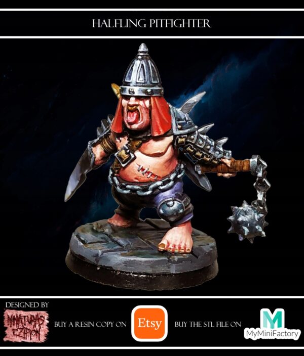 4962744e132c9f06d76a11717e4a8f08.jpg Halfling Pit Fighter - Minifaktura - Druk 3D