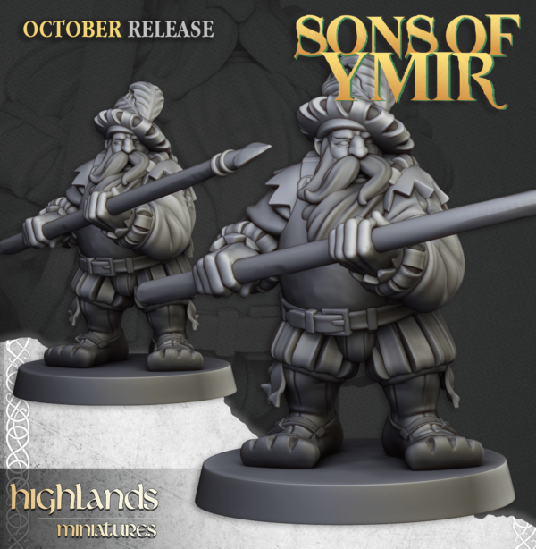 Dwarf Mercenary Pikemen - 17x + CMD
