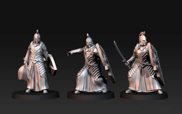 Bloody elves with sword and shield - 6 Póz