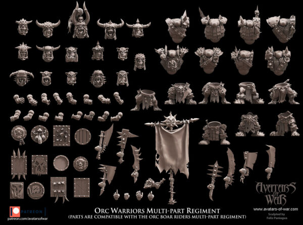 Orc Warriors - Multi-part 1x